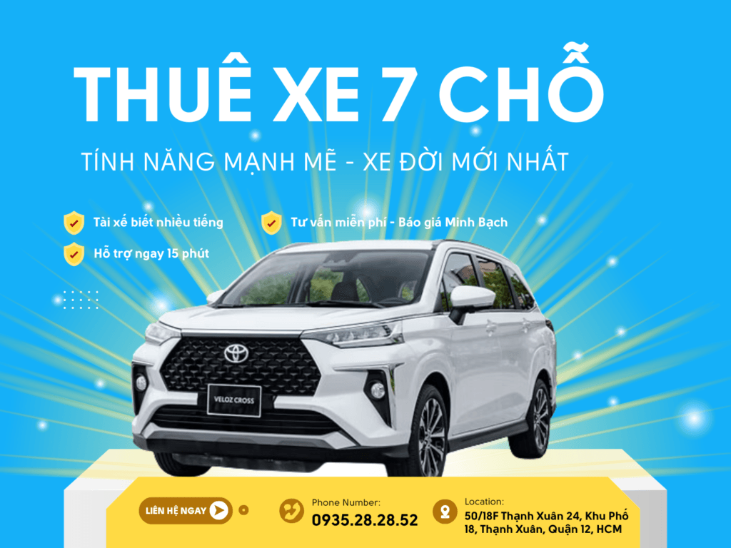 thuê xe 7 chỗ hải nguyên