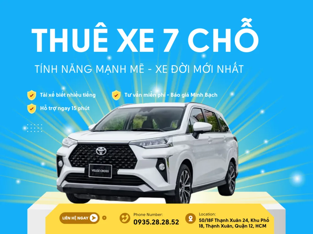 thuê xe 7 chỗ hải nguyên